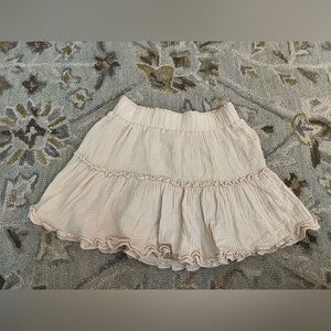Olivaceous Linen Skirt